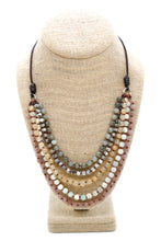 Load image into Gallery viewer, Semi Precious Stone Multi Strand Short Necklace - NLS-M1