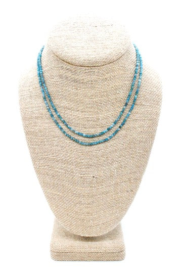 Delicate Faceted Mini Semi Precious Stone Beaded Necklace - N9-113