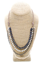 Load image into Gallery viewer, Semi Precious Stone Multi Strand Short Necklace - NLS-Chicory