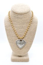 Load image into Gallery viewer, Vintage Style Heart Convertible Gold Chain Necklace