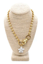 Load image into Gallery viewer, Simple Daisy Pendant Convertible Gold Chain Necklace