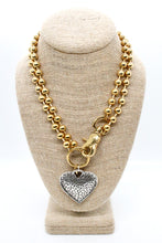 Load image into Gallery viewer, Vintage Style Heart Convertible Gold Chain Necklace