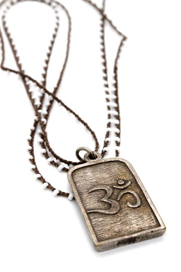 Buddha Necklace 46 - Long Buddha Crochet Necklace - One of a Kind -