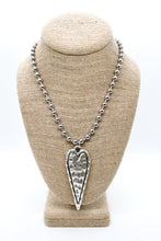 Load image into Gallery viewer, Elongated Heart Convertible Silver Chain Necklace