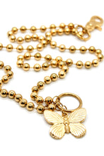 Load image into Gallery viewer, Gold Butterfly Convertible Gold Chain Necklace