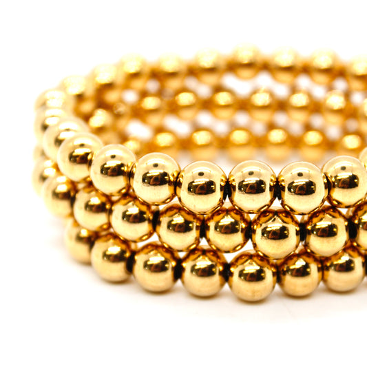 Plain and Classy Gold Stretch Bracelet - B4-031G