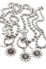 Load image into Gallery viewer, Sunflower Style Pendant Convertible Silver Chain Necklace