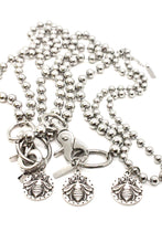 Load image into Gallery viewer, Bee Pendant Convertible Silver Chain Necklace