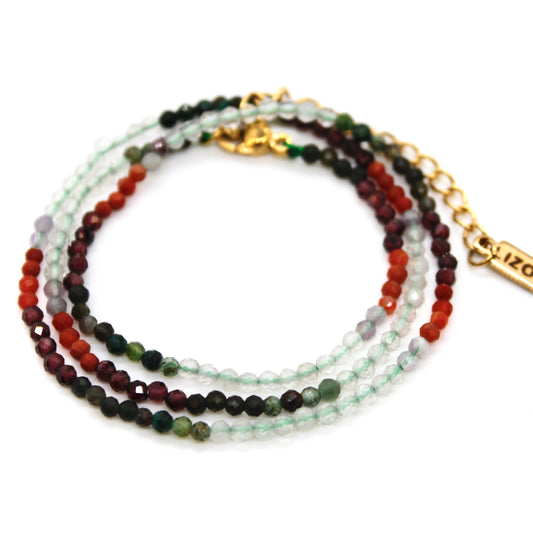 Short Gradient Stone Necklace - N9-200G18