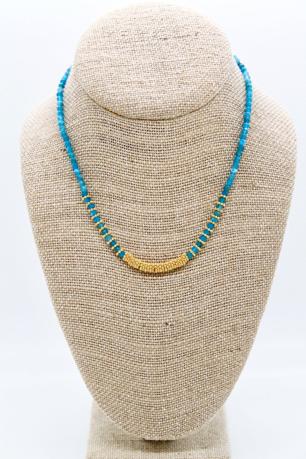 Apatite and Gold Necklace - N2-2567A