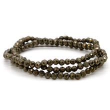 Load image into Gallery viewer, Faceted Pyrite Stretch Short Necklace or Bracelet - NS-PY