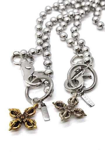 Silver Lucky Cross Necklace Single Silver Chain Claw Clasp