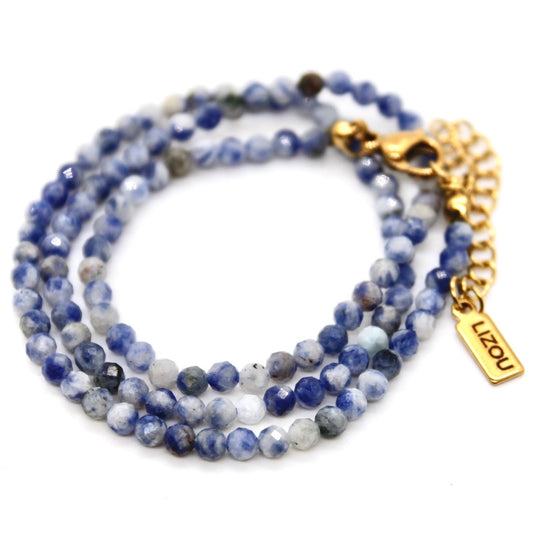 Short Sodalite Simple Stone Necklace - N9-200SD