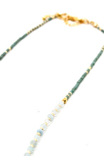 Load image into Gallery viewer, Semi precious Stone and Crystal Delicate Short Necklace -Mini Collection- N3-121
