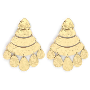 24K Gold Plate Artsy Museum Style Earrings E4-193 -French Flair Collection-