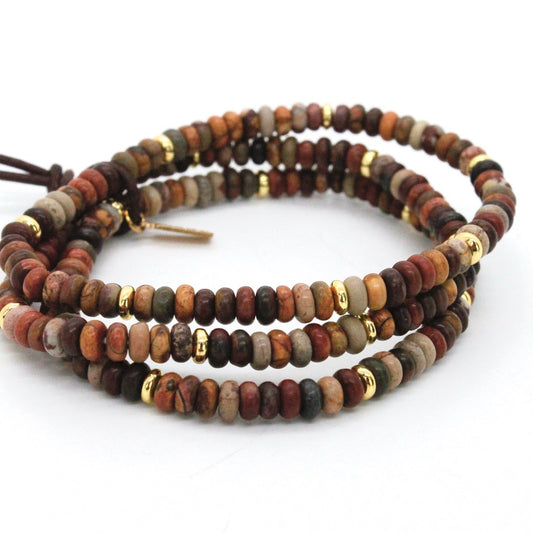 Picasso Jasper + Gold Bracelet Bundle