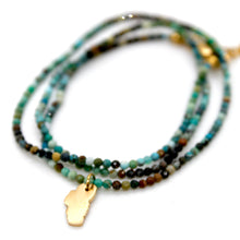 Load image into Gallery viewer, Lake Tahoe Mini Stone Gold Charm Necklace