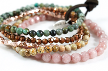 Load image into Gallery viewer, Semi Precious Stone Mix Luxury Stack Bracelet - BL-Dirt
