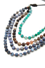 Load image into Gallery viewer, Semi Precious Stone Multi Strand Short Necklace - NLS-M15