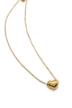 Load image into Gallery viewer, 24K Gold Plate Single Heart Necklace -French Flair Collection- N2-2028