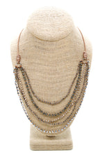 Load image into Gallery viewer, Semi Precious Stone Multi Strand Short Necklace - NLS-Precious