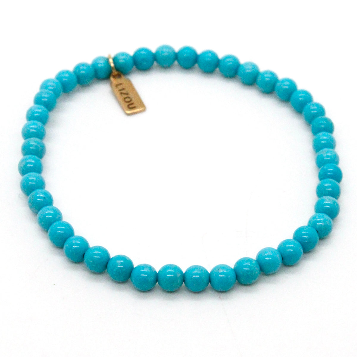 Turquoise 4mm Stretch Bracelet -Stone Collection-