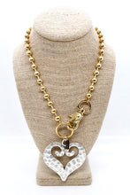 Load image into Gallery viewer, Open Heart Convertible Gold Chain Necklace