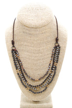 Load image into Gallery viewer, Semi Precious Stone Multi Strand Short Necklace - NLS-057