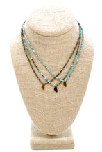 Load image into Gallery viewer, Lake Tahoe Mini Stone Gold Charm Necklace