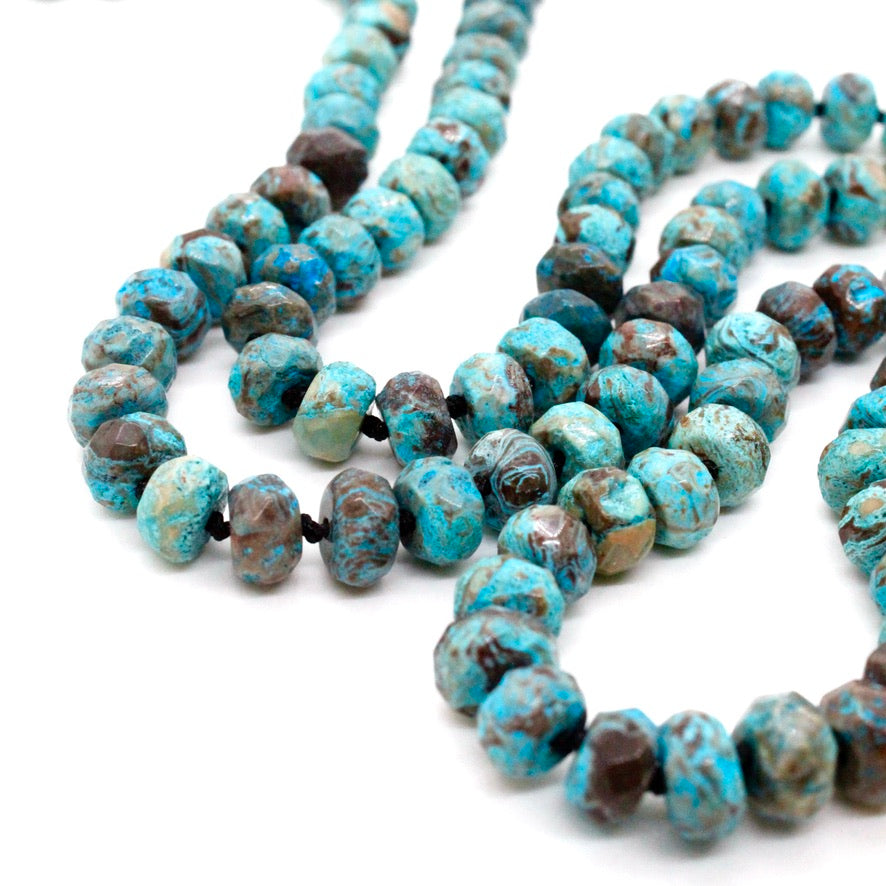 Hand-Knotted Long Faceted Jasper Beaded Necklace - NL-SSJP – LIZOU
