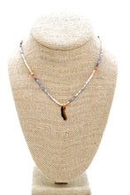 Load image into Gallery viewer, Nevada State Mini Stone Gold Charm Necklace