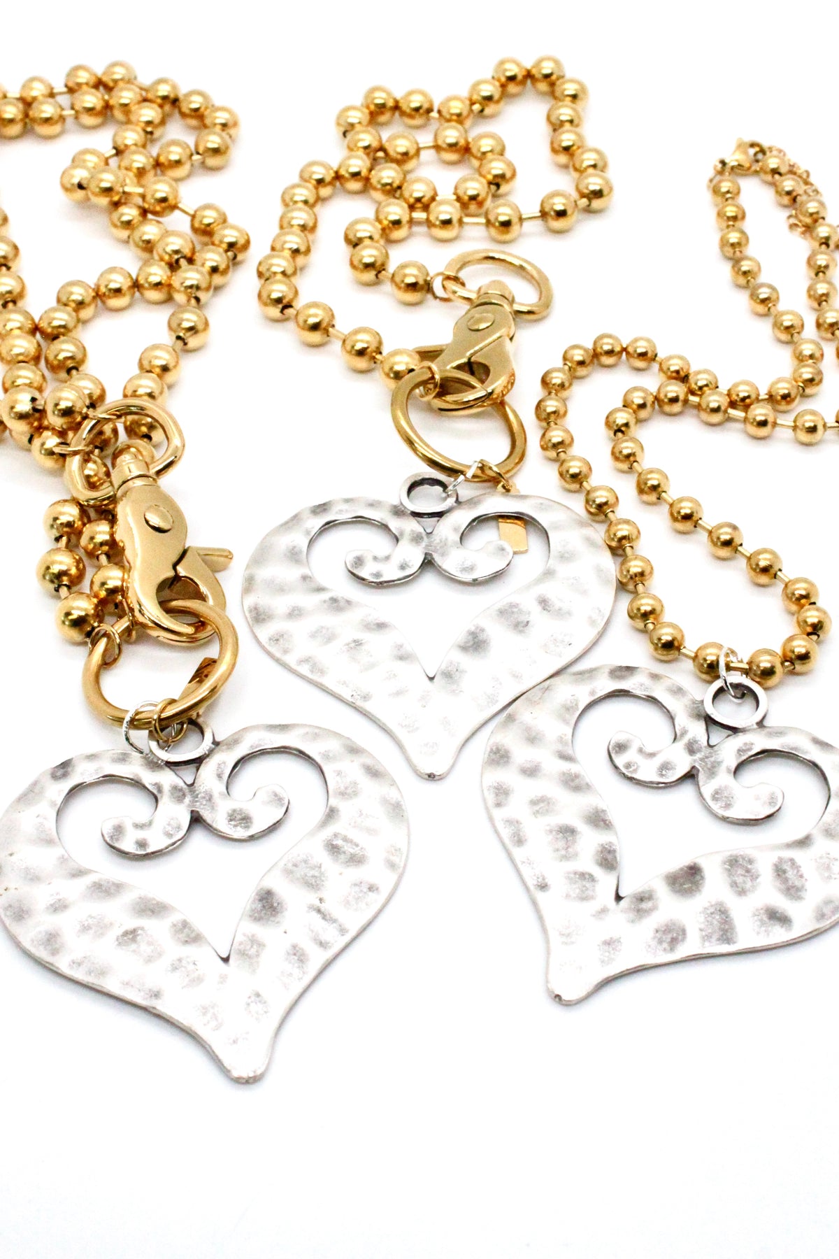 Open Heart Convertible Gold Chain Necklace