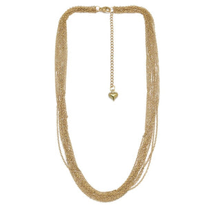 10 Layers of Love Gold Chain Necklace N2-2373 -French Flair Collection-