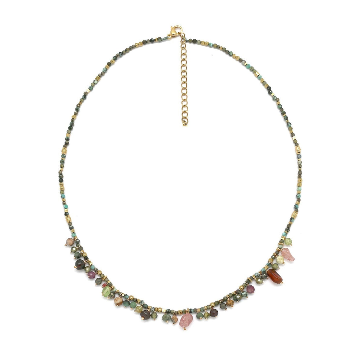 Beautiful Delicate Mini Stones and Charms Necklace - N2-2671