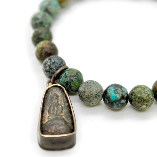 Buddha Bracelet 5 - African Turquoise