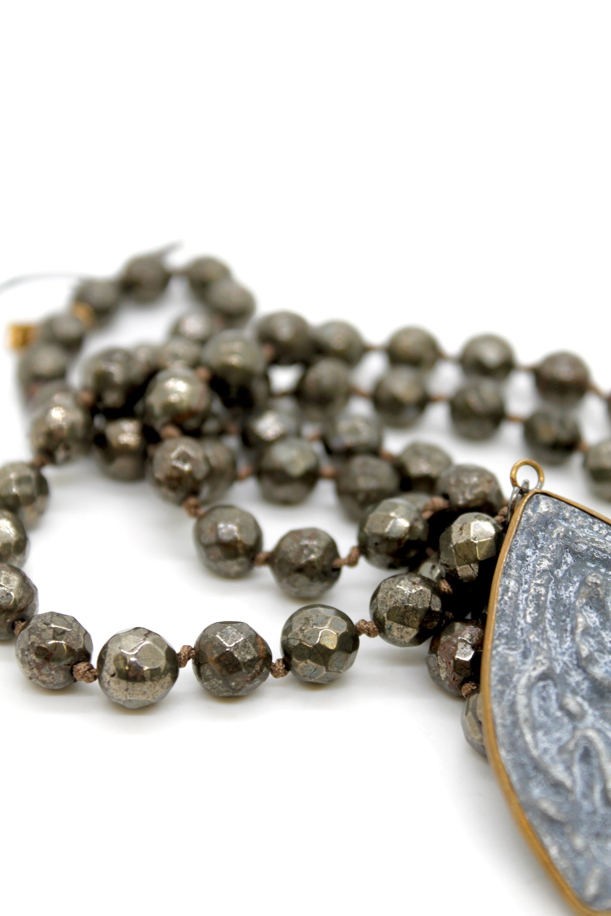 Buddha Necklace 45 - Pyrite