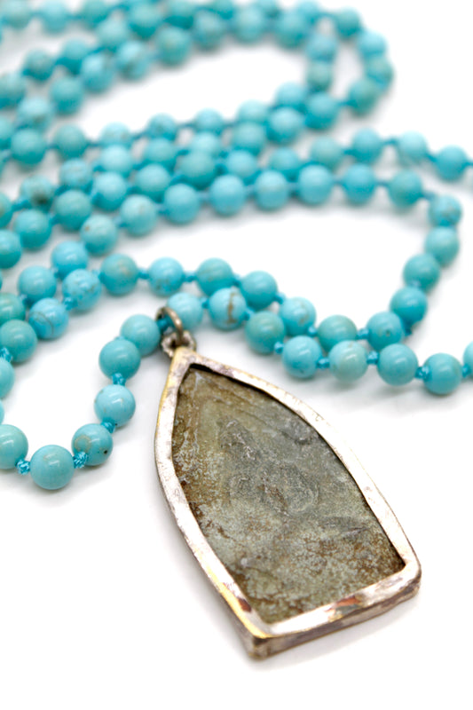 Buddha Necklace 63 - Turquoise