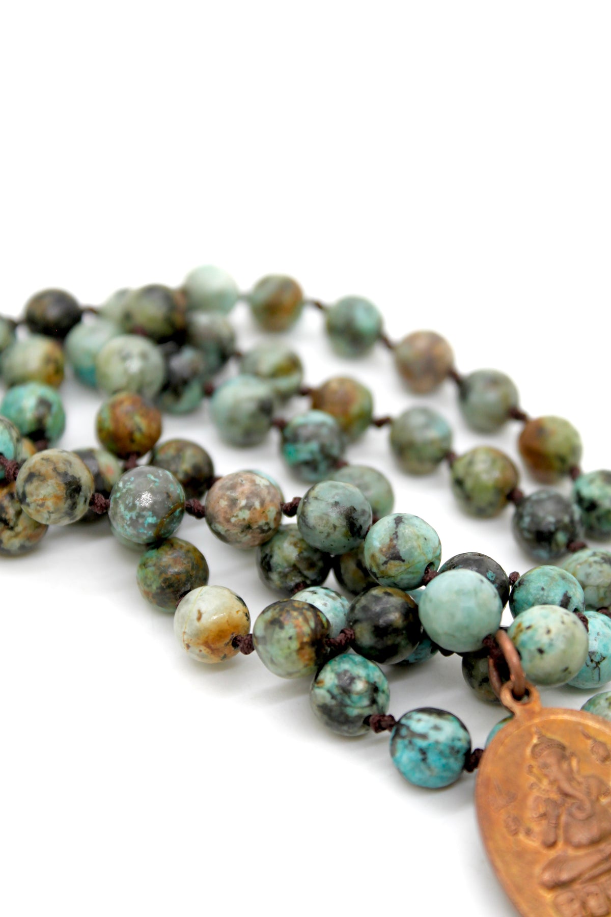 Buddha Necklace 68 - African Turquoise