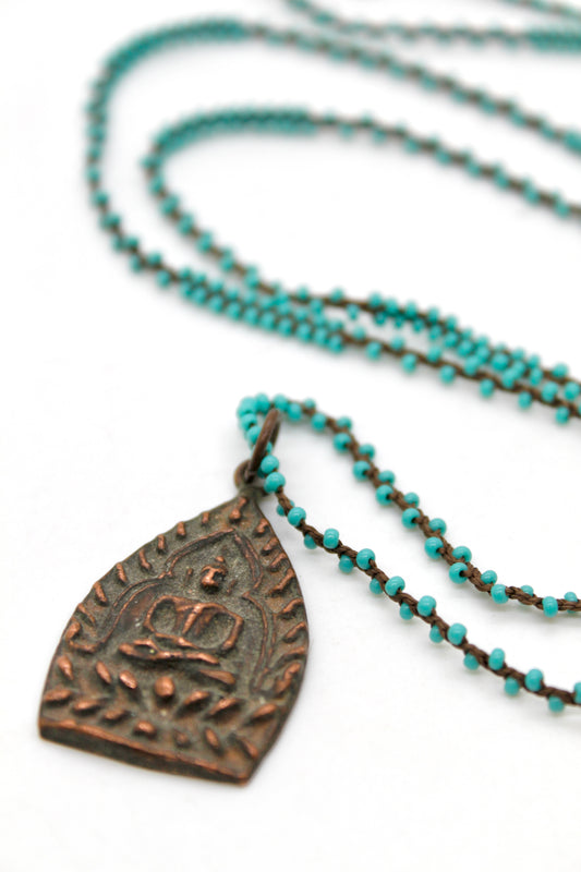 Buddha Necklace 69 - Crochet Style
