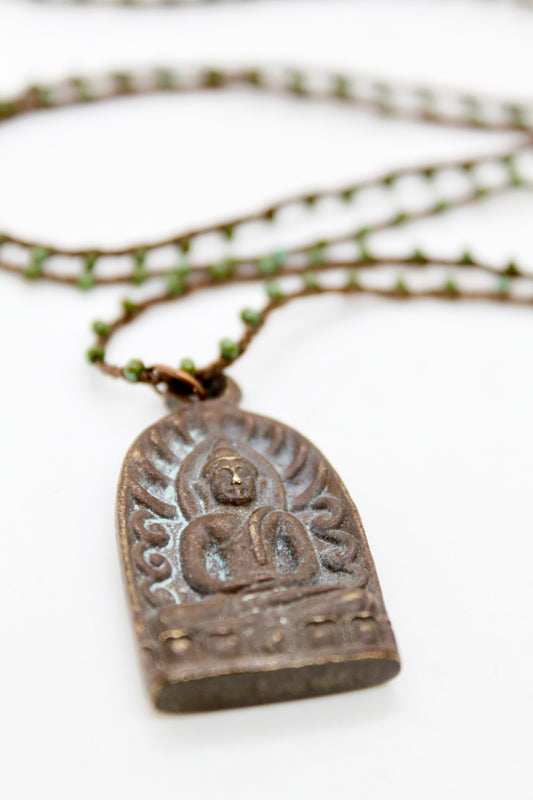 Buddha Necklace 82 - Crochet Style