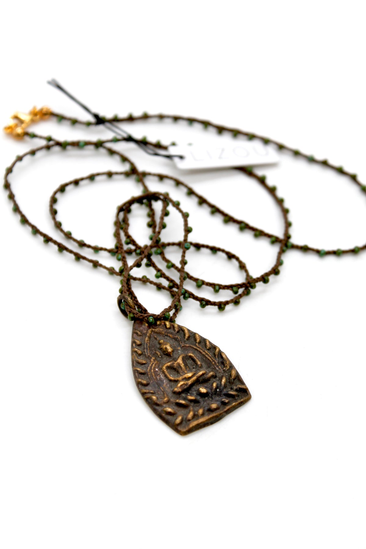 Buddha Necklace 84 - Crochet Style