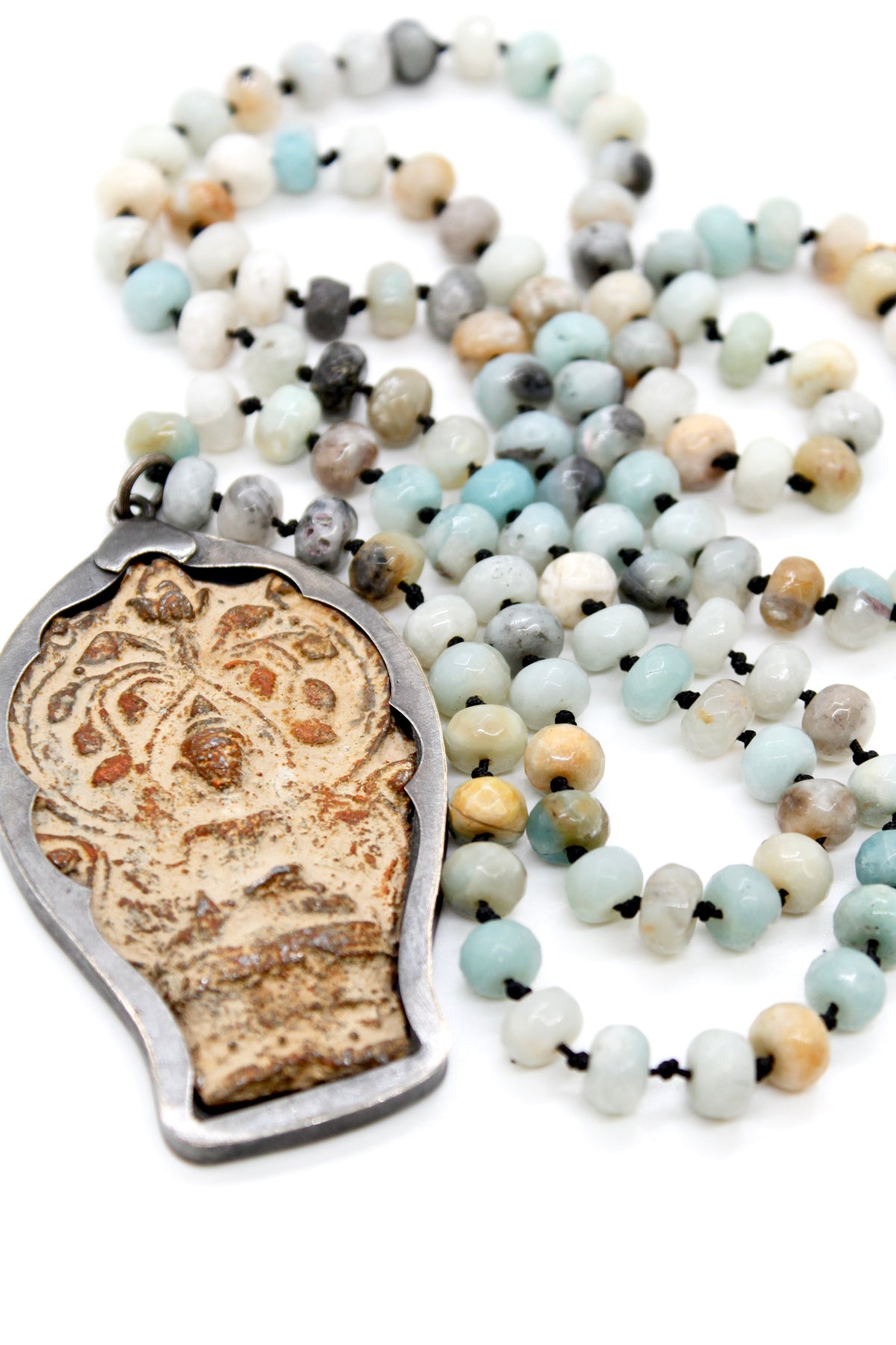 Buddha Necklace 101 - Amazonite