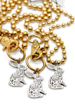 Load image into Gallery viewer, Silver Rabbit Convertible Gold Chain Necklace