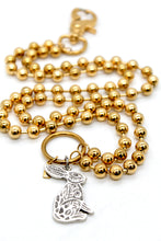 Load image into Gallery viewer, Silver Rabbit Convertible Gold Chain Necklace