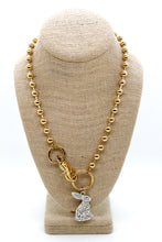 Load image into Gallery viewer, Silver Rabbit Convertible Gold Chain Necklace