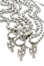 Load image into Gallery viewer, Artsy Cactus Convertible Silver Chain Necklace