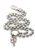 Load image into Gallery viewer, Artsy Cactus Convertible Silver Chain Necklace