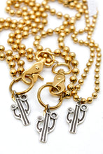 Load image into Gallery viewer, Artsy Cactus Convertible Gold Chain Necklace