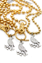 Load image into Gallery viewer, Silver Raven Convertible Gold Chain Necklace