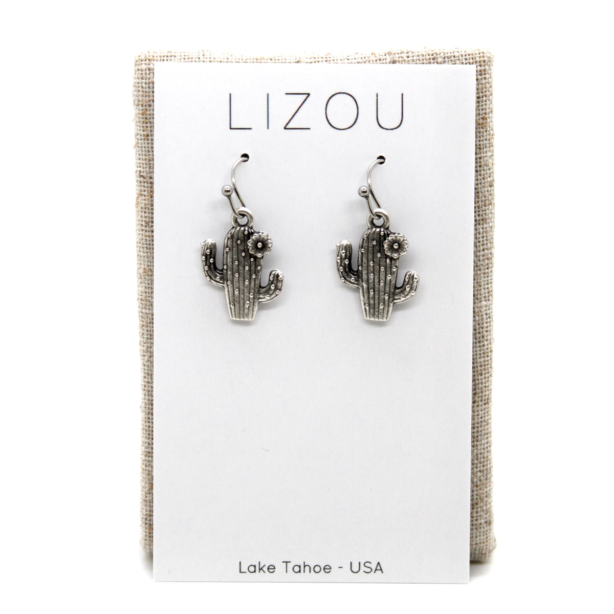 Flowering Cactus Charm Earrings - E9-18412